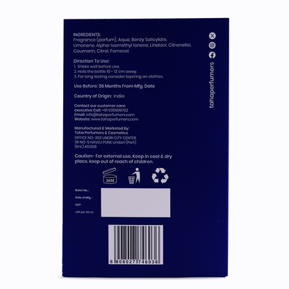 TAHA PERFUMERS MARTINIQUE- 60ML