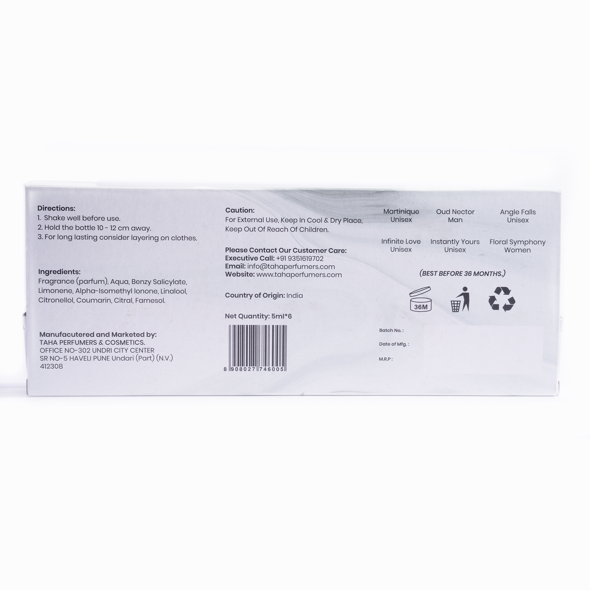 TAHA PERFUMERS TESTER KIT